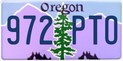 OR license plate 972PTO