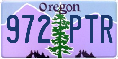 OR license plate 972PTR