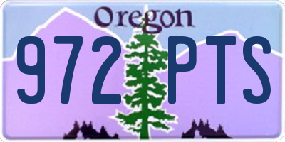 OR license plate 972PTS