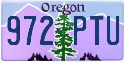 OR license plate 972PTU