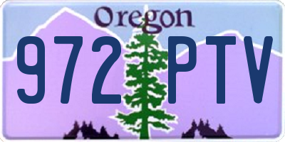 OR license plate 972PTV