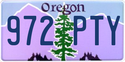 OR license plate 972PTY