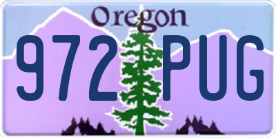 OR license plate 972PUG
