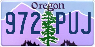 OR license plate 972PUJ