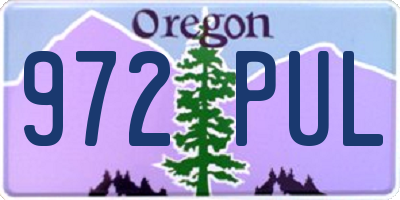 OR license plate 972PUL