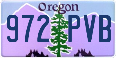 OR license plate 972PVB