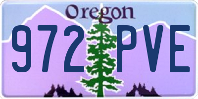 OR license plate 972PVE