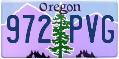 OR license plate 972PVG