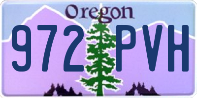 OR license plate 972PVH