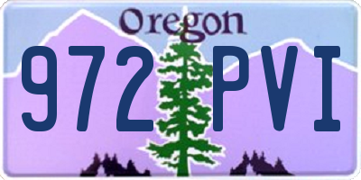 OR license plate 972PVI