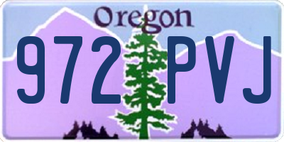 OR license plate 972PVJ