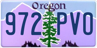 OR license plate 972PVO