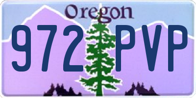 OR license plate 972PVP