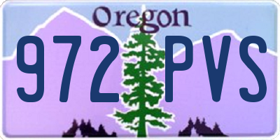 OR license plate 972PVS