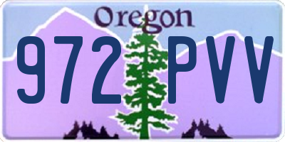 OR license plate 972PVV