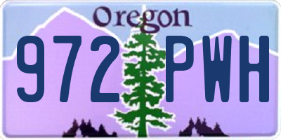 OR license plate 972PWH