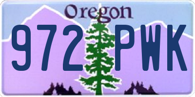 OR license plate 972PWK