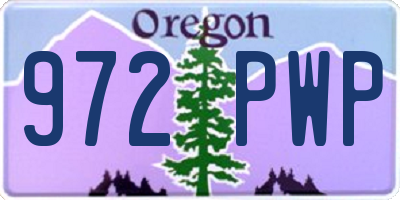 OR license plate 972PWP