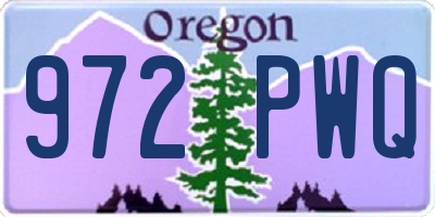 OR license plate 972PWQ