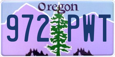 OR license plate 972PWT