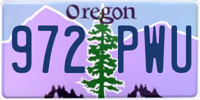 OR license plate 972PWU