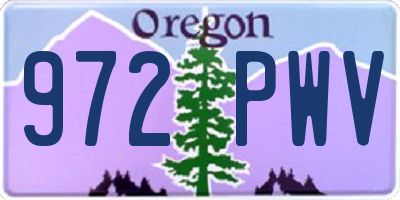 OR license plate 972PWV