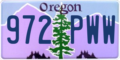 OR license plate 972PWW