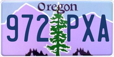 OR license plate 972PXA