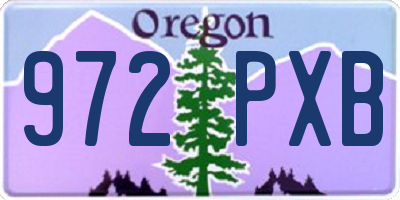 OR license plate 972PXB