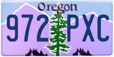 OR license plate 972PXC
