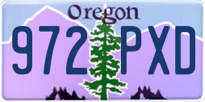 OR license plate 972PXD