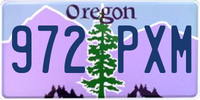 OR license plate 972PXM