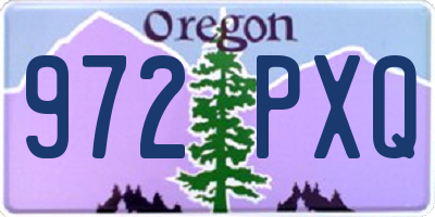 OR license plate 972PXQ
