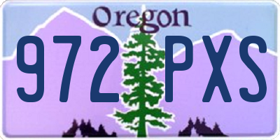 OR license plate 972PXS