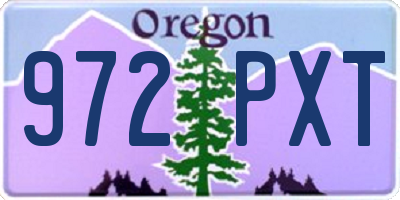 OR license plate 972PXT