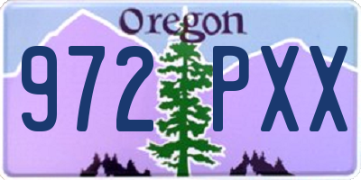 OR license plate 972PXX