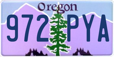 OR license plate 972PYA