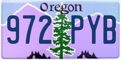 OR license plate 972PYB