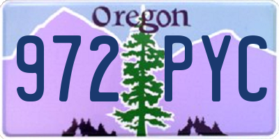 OR license plate 972PYC