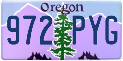 OR license plate 972PYG