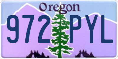OR license plate 972PYL