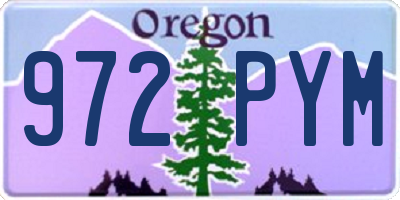 OR license plate 972PYM
