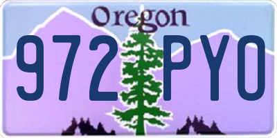 OR license plate 972PYO
