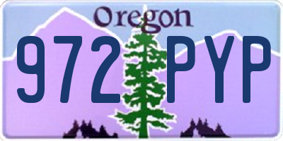 OR license plate 972PYP