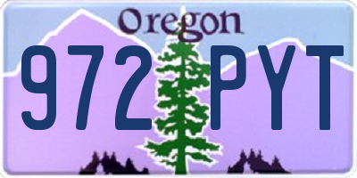 OR license plate 972PYT