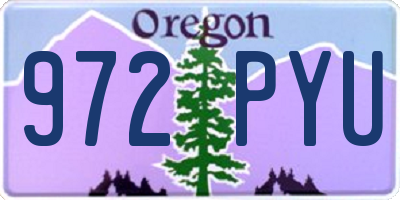 OR license plate 972PYU