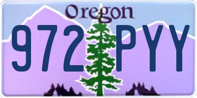 OR license plate 972PYY