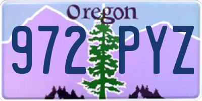 OR license plate 972PYZ