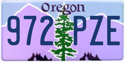 OR license plate 972PZE