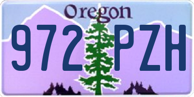 OR license plate 972PZH